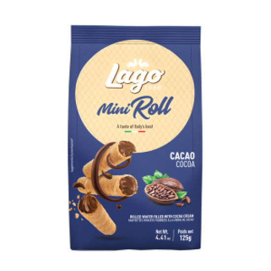 Gastone Lago - Mini Roll Cocoa Wafers 125g image