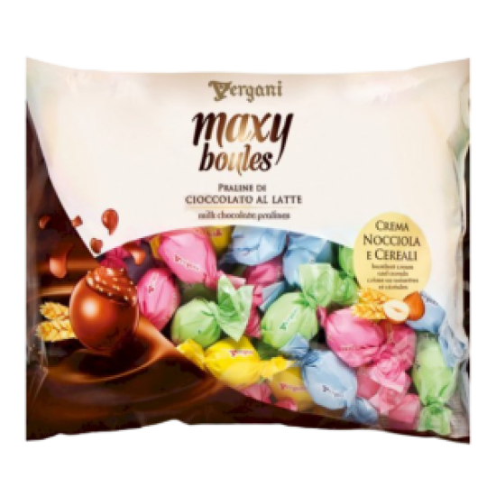Vergani - Maxy Boules Chocolate Pralines with Hazelnut Cream and Cereal 1kg image